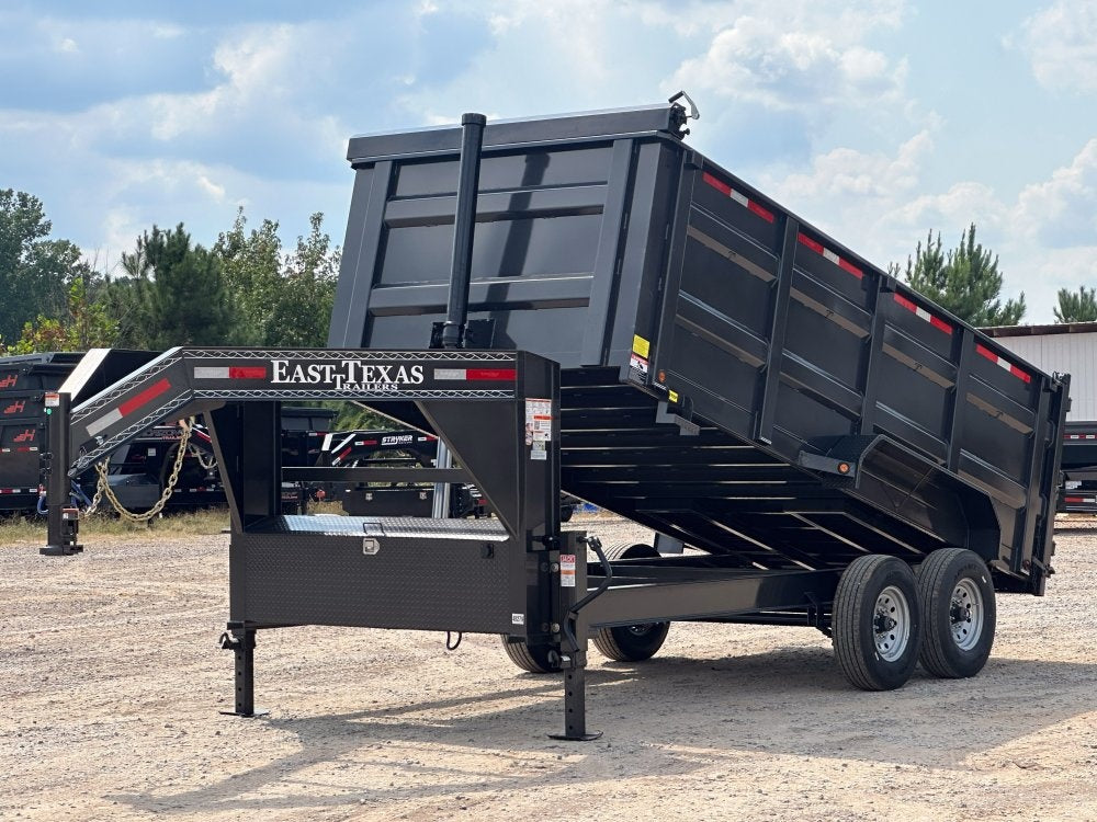83"x16' Gooseneck Dump Trailer 48" Sides - 16k GVWR - Telescopic Lift - DT2 Contractor/Dump Trailers - Stryker Dealership Group