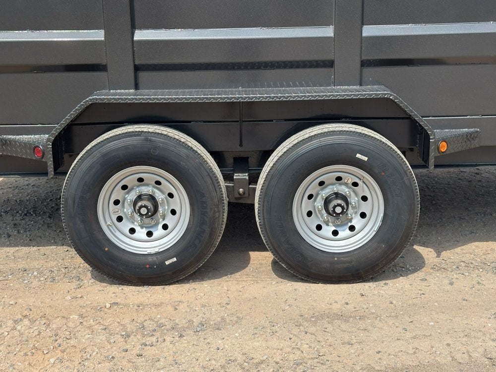 83"x16' Gooseneck Dump Trailer 48" Sides - 16k GVWR - Telescopic Lift - DT2 Contractor/Dump Trailers - Stryker Dealership Group