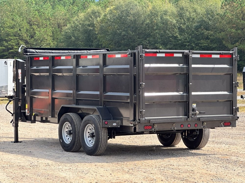83"x16' Gooseneck Dump Trailer 48" Sides - 16k GVWR - Telescopic Lift - DT2 Contractor/Dump Trailers - Stryker Dealership Group