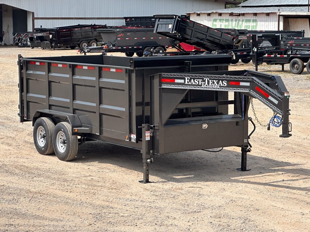 83"x16' Gooseneck Dump Trailer 48" Sides - 16k GVWR - Telescopic Lift - DT2 Contractor/Dump Trailers - Stryker Dealership Group