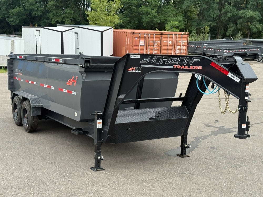 16' HZX GN Dump Trailer 10K Axles 4' High Sides 11579