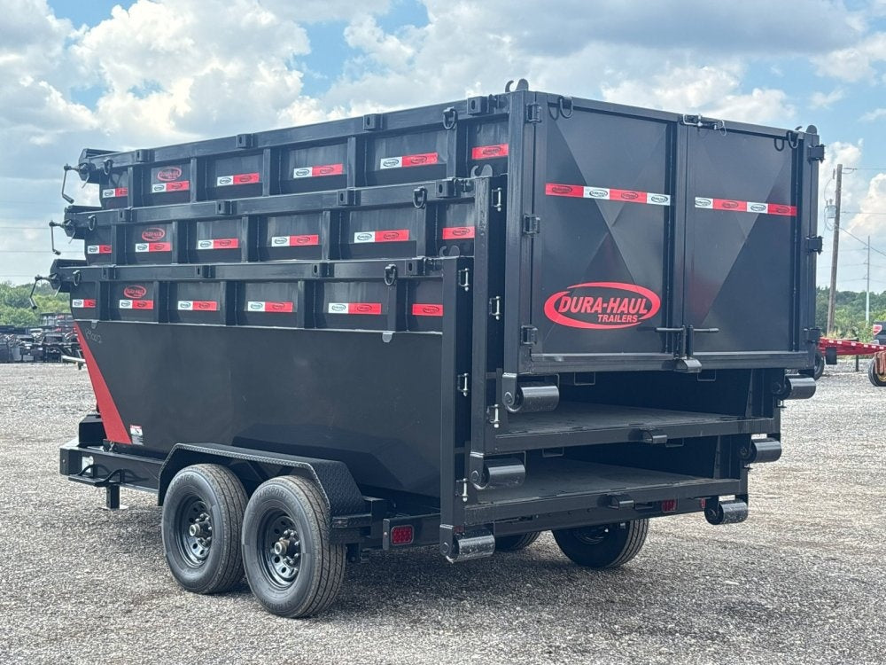 Dura Haul 14' BP Roll Off Bundle (2) 7k Axles + 3 Bins w/ 4' Walls - Roll Off Packages/RO 14' Bumper Pull - Stryker Dealership Group