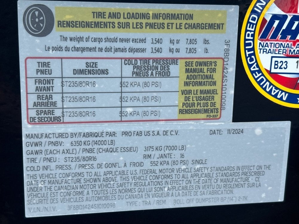 Dura Haul 14' BP Roll Off Bundle (2) 7k Axles + 3 Bins w/ 4' Walls - Roll Off Packages/RO 14' Bumper Pull - Stryker Dealership Group