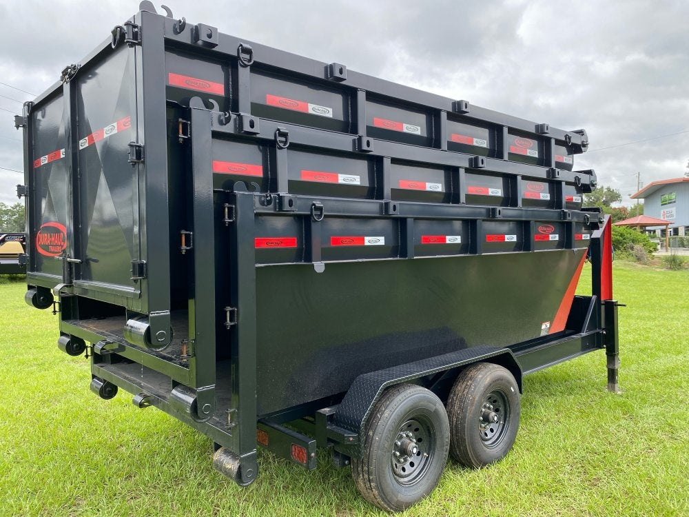 Dura Haul 14' GN Roll off Bundle (2) 8k Axles + 3 Bins w/ 4' Walls - Roll Off Packages/RO 14' Gooseneck - Stryker Dealership Group
