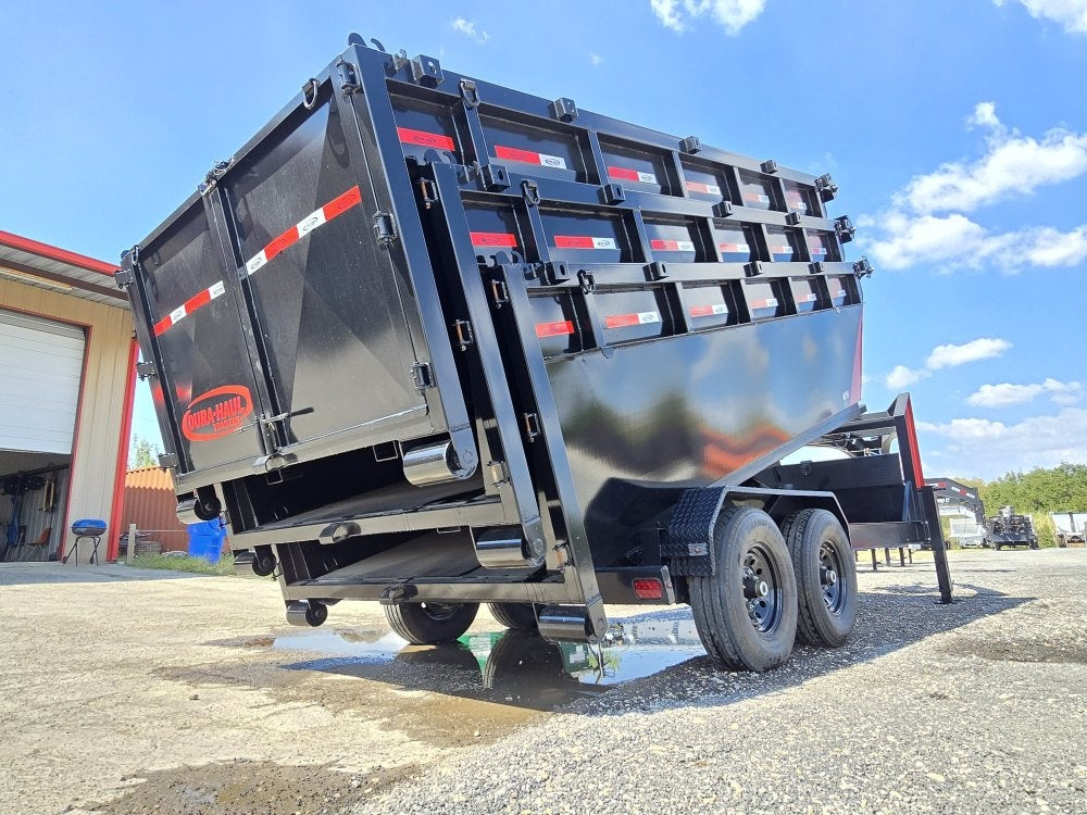 Dura Haul 16' GN Roll off Bundle (2) 7k Axles + 3 Bins w/ 4' Walls - Roll Off Packages/RO 16' Gooseneck - Stryker Dealership Group