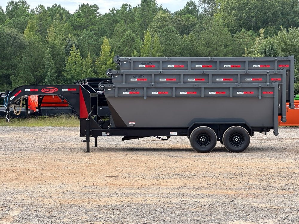 Dura Haul 16' GN Roll off Bundle (2) 7k Axles + 3 Bins w/ 4' Walls - Roll Off Packages/RO 16' Gooseneck - Stryker Dealership Group
