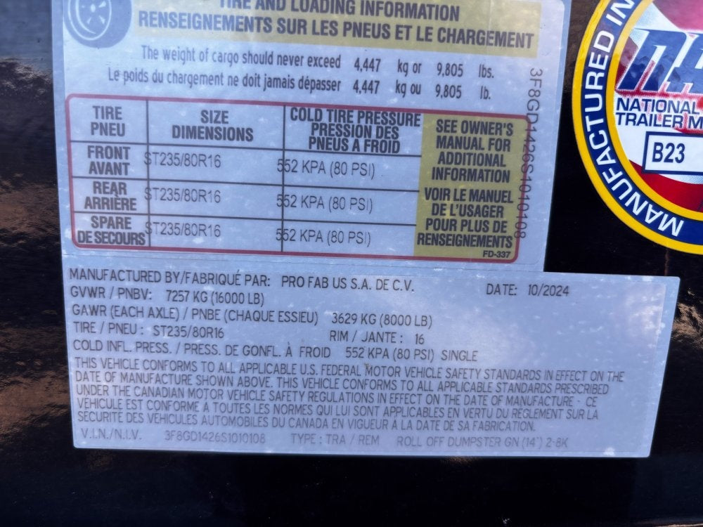 Dura Haul 16' GN Roll Off Bundle (2) 8k Axles + 2 Bins w/ 4' Walls - Roll Off Packages/RO 16' Gooseneck - Stryker Dealership Group