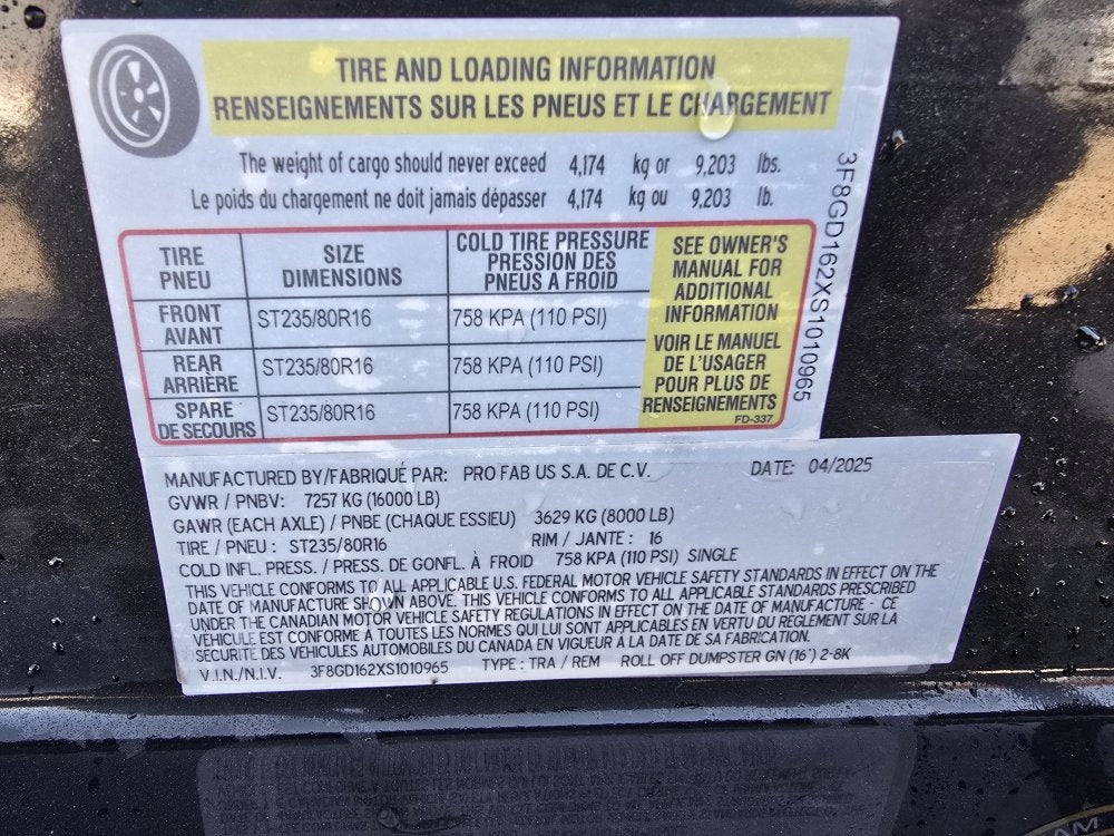 Dura Haul 16' GN Roll off Bundle (2) 8k Axles + 3 Bins w/ 4' Walls - Roll Off Packages/RO 16' Gooseneck - Stryker Dealership Group