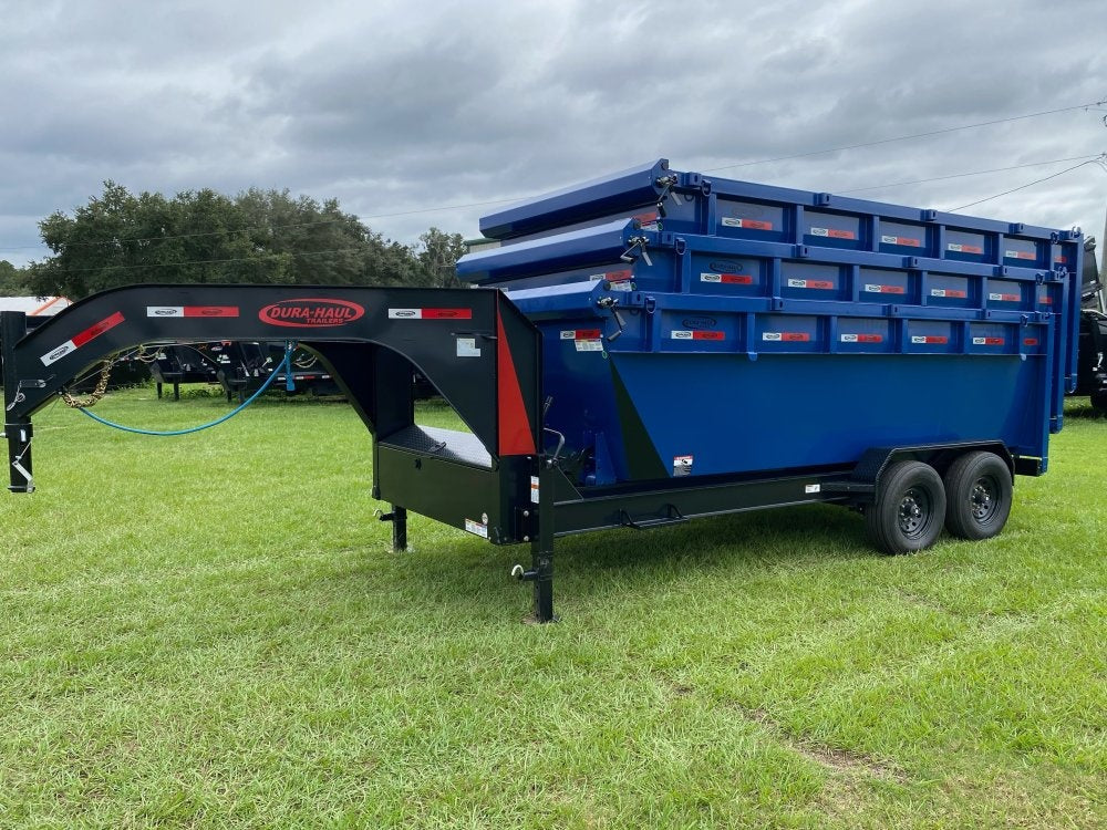 Dura Haul 16' GN Roll off Bundle (2) 8k Axles + 3 Bins w/ 4' Walls - Roll Off Packages/RO 16' Gooseneck - Stryker Dealership Group