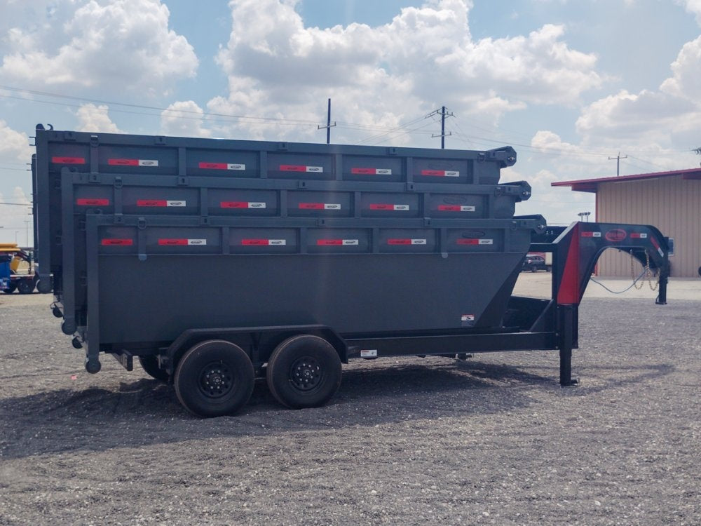 Dura Haul 16' GN Roll off Bundle (2) 8k Axles + 3 Bins w/ 4' Walls - Roll Off Packages/RO 16' Gooseneck - Stryker Dealership Group