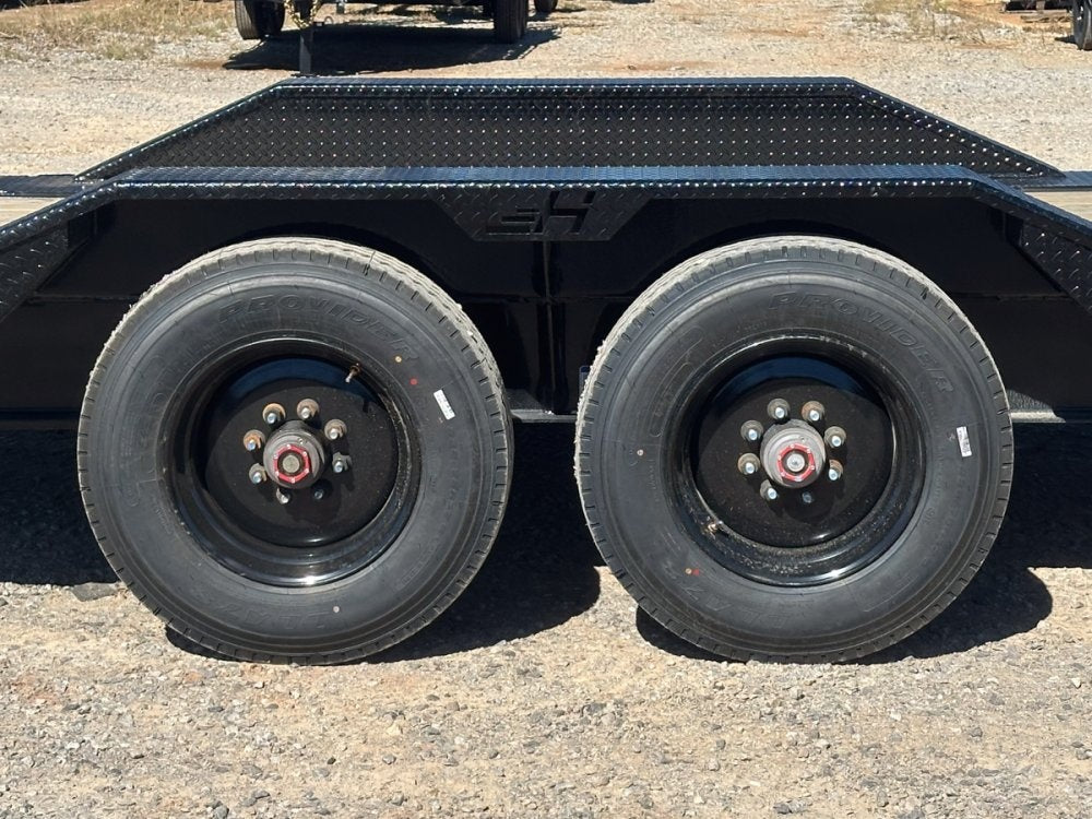 26' HEH Gooseneck Equipment Trailer (2) 10K Axles, Drive Over Fenders, 3' Dove W/ Slide In Ramps 10275