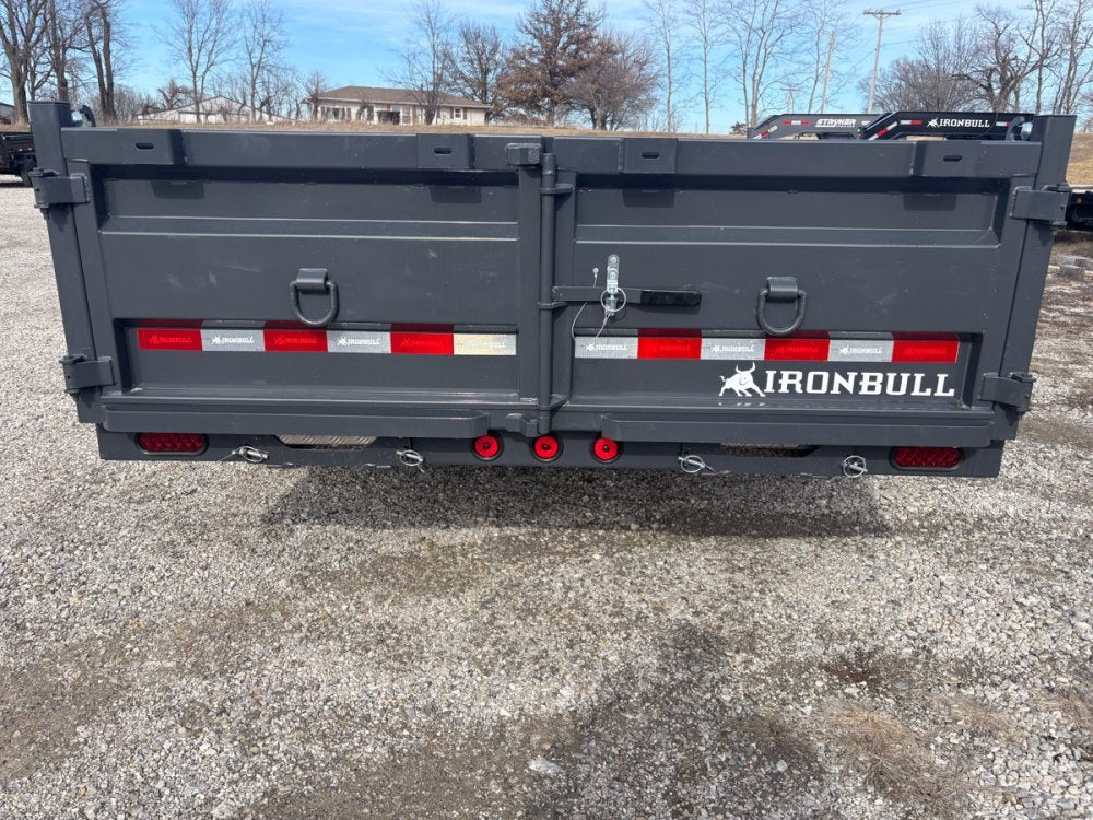 16' x 83" Iron Bull DWB Bumper Pull Dump Trailer 24" Side Walls - (2) 7,000 lb Axles 110834