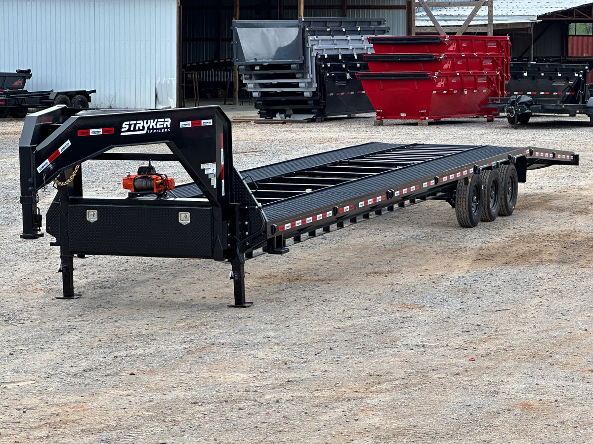 44' Stryker Gooseneck Mesh Deck Multi Car Hauler (3) 7k Axles - 12k GVWR Derated 622