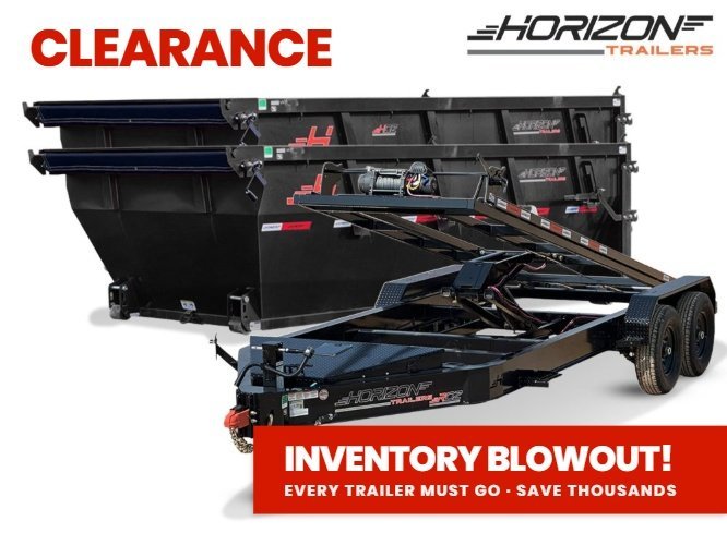 Horizon 14' RDZ BP Roll off Bundle (2) 7k Axles + 2 Bins w/ 4' Walls 017797 - Stryker Dealership Group