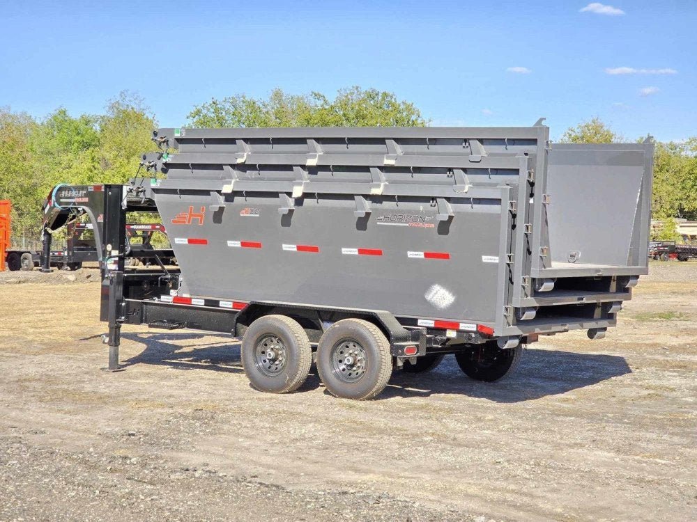 Horizon 14' RDZ GN Roll off Bundle (2) 7k Axles + 3 Bins w/ 4' Walls 3358 - A - Stryker Dealership Group