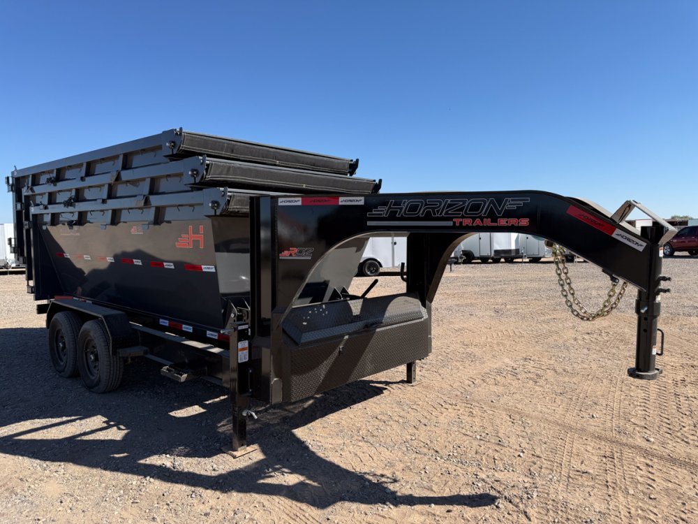 Horizon 16' RDZ GN Roll off Bundle (2) 7k Axles + 3 Bins w/ 4' Walls 3892 - C - Stryker Dealership Group