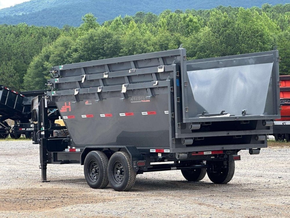 Horizon 16' RDZ GN Roll off Bundle (2) 7k Axles + 3 Bins w/ 4' Walls 3892-C - Stryker Dealership Group