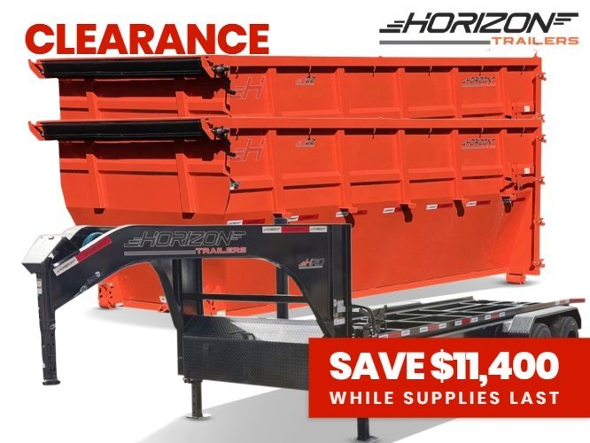 Horizon 20' HRD GN Roll off Bundle (2) 10k Axles + 2 Bins w/ 6' Walls 7744 - B - Stryker Dealership Group