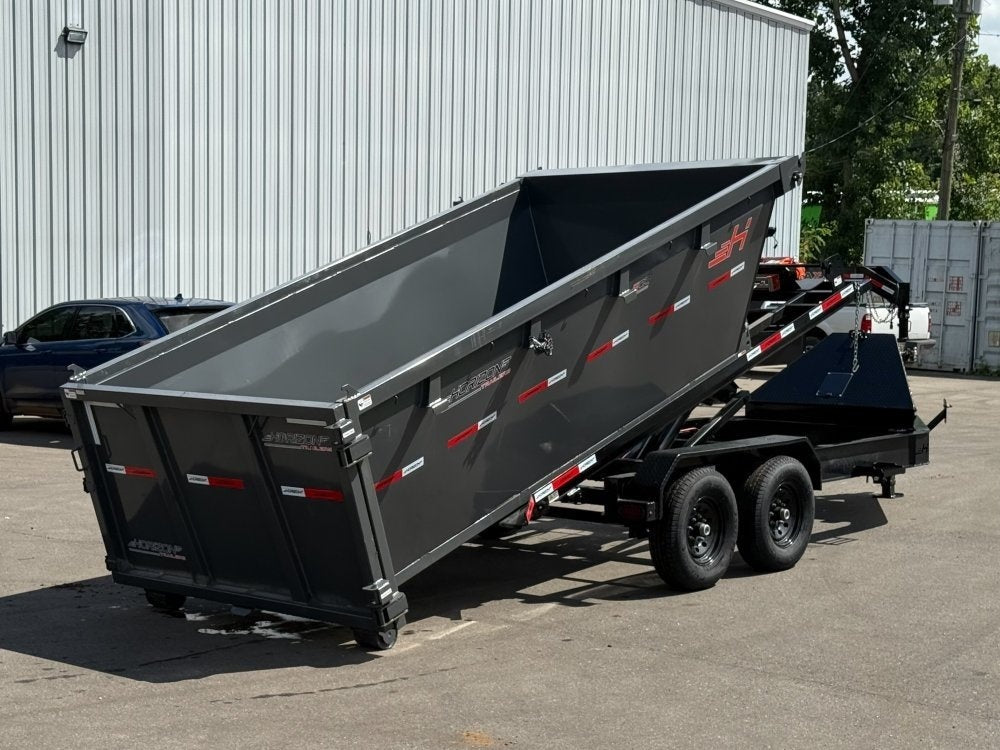 Horizon 14' RDZ BP Roll off Bundle (2) 7k Axles + 1 Bin w/ 4' Walls - Roll Off Packages/RO 14' Bumper Pull - Stryker Dealership Group