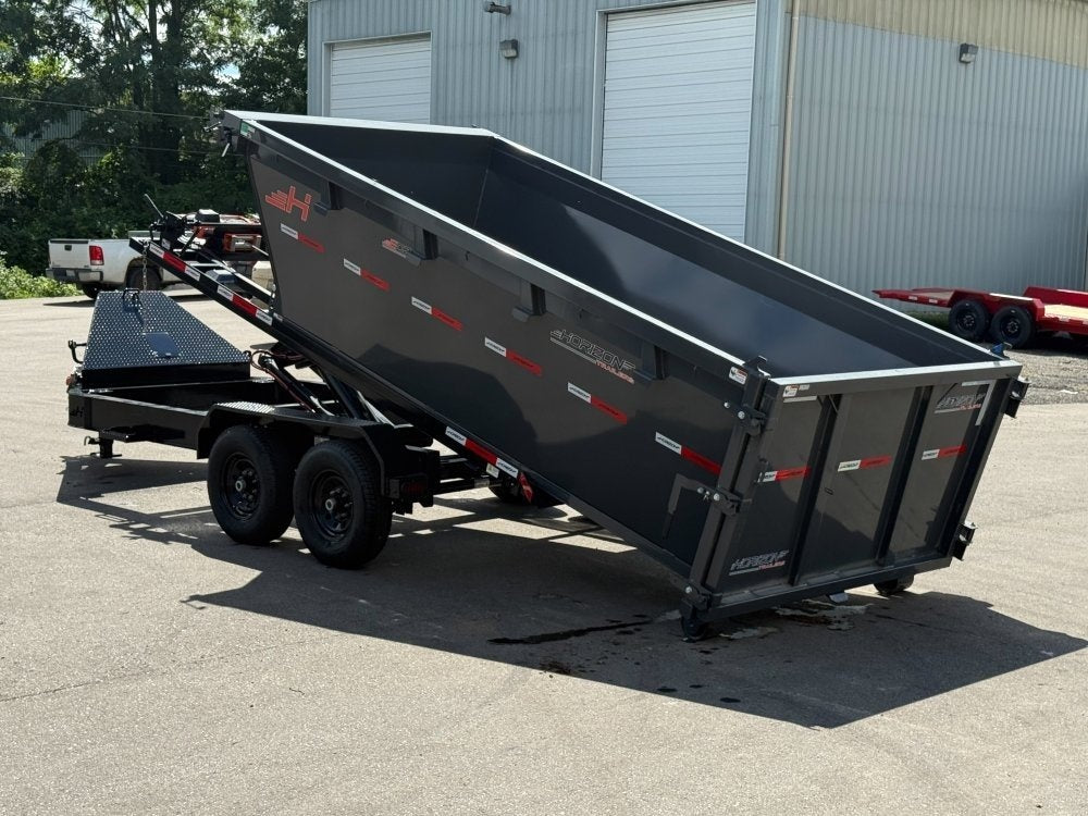 Horizon 14' RDZ BP Roll off Bundle (2) 7k Axles + 1 Bin w/ 4' Walls - Roll Off Packages/RO 14' Bumper Pull - Stryker Dealership Group