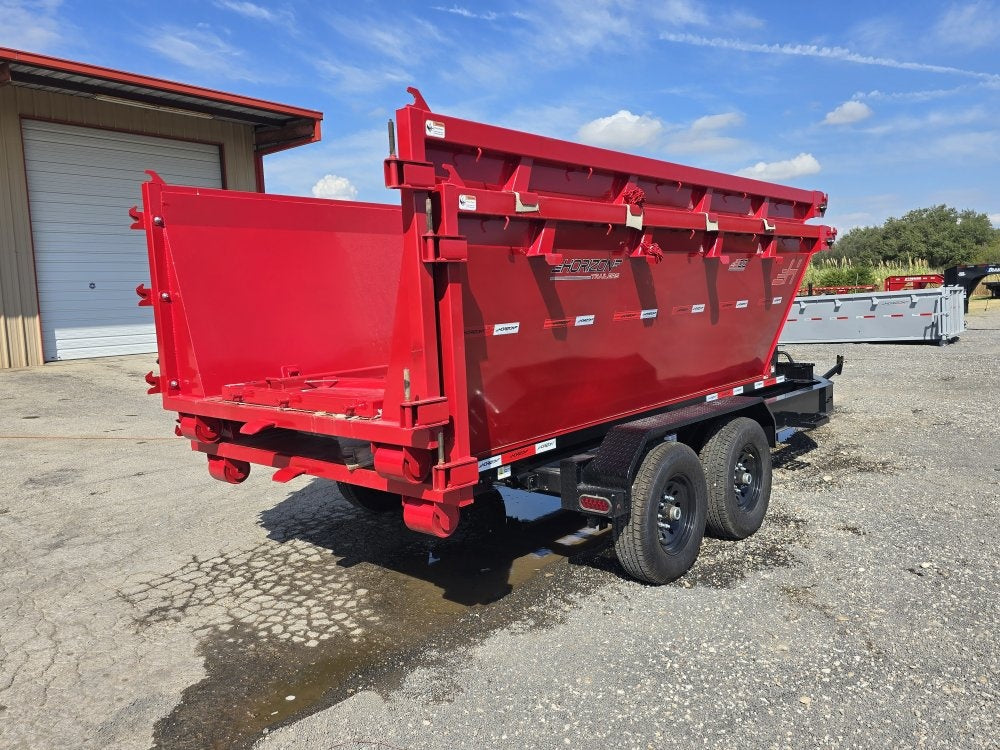 Horizon 14' RDZ BP Roll off Bundle (2) 7k Axles + 2 Bins w/ 4' Walls - Roll Off Base Trailer/RO 14' Bumper Pull - Stryker Dealership Group