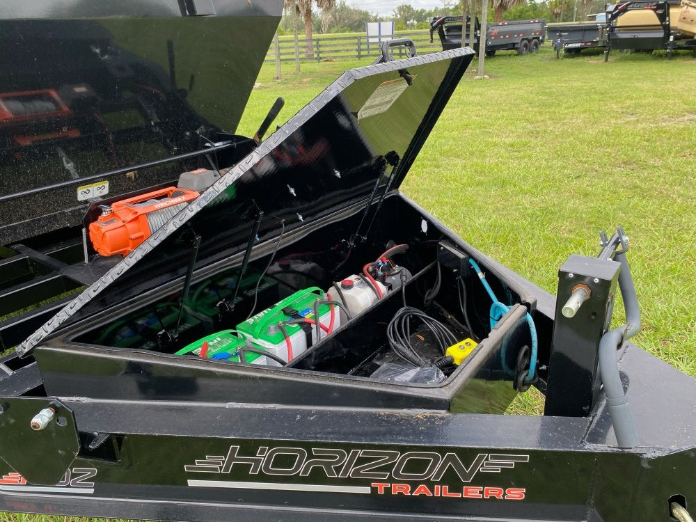 Horizon 14' RDZ BP Roll off Bundle (2) 7k Axles + 3 Bins w/ 4' Walls - Roll Off Packages/RO 14' Bumper Pull - Stryker Dealership Group