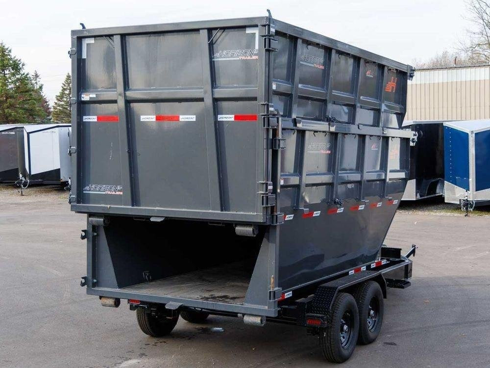 Horizon 14' RDZ GN Roll off Bundle (2) 7k Axles + 2 Bins w/ 6' Walls - Roll Off Packages/RO 14' Gooseneck - Stryker Dealership Group