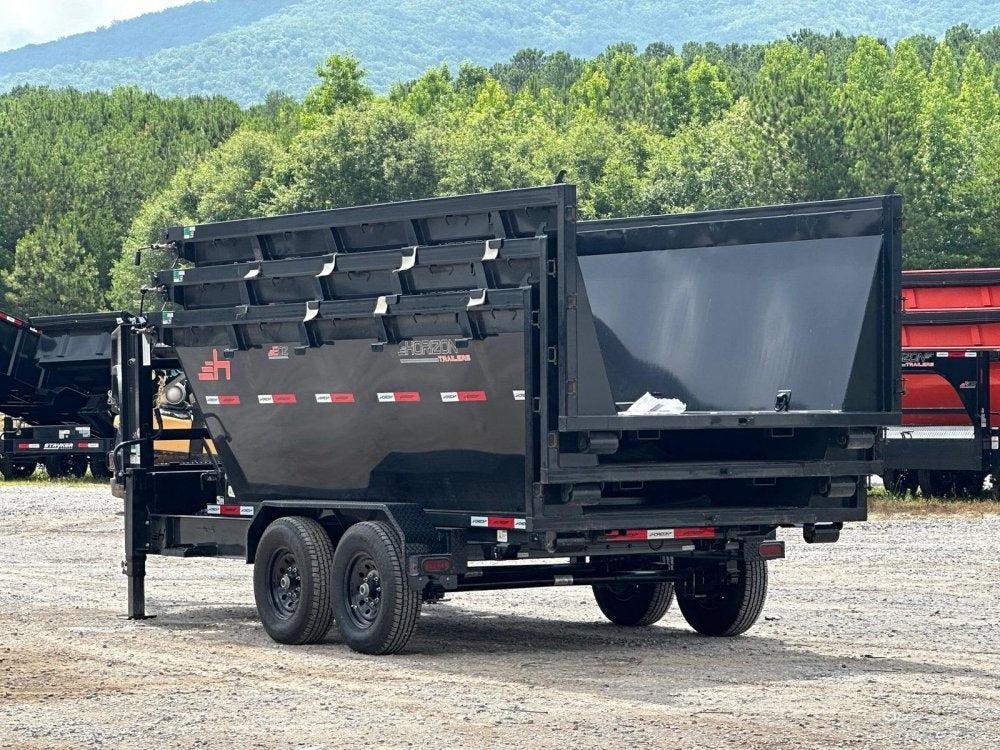 Horizon 14' RDZ GN Roll off Bundle (2) 7k Axles + 3 Bins w/ 4' Walls - Roll Off Packages/RO 14' Gooseneck - Stryker Dealership Group