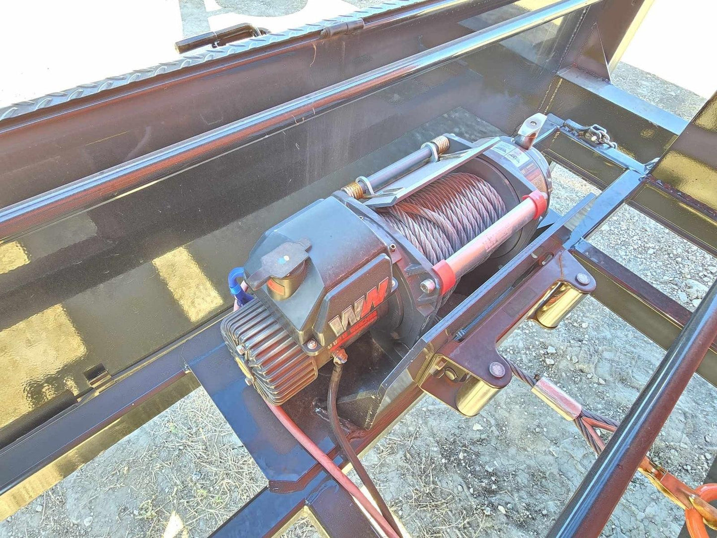 Horizon 14' RDZ GN Roll off Bundle (2) 7k Axles + 3 Bins w/ 4' Walls HZN14GN7K4FTEDZ3ORANGEFL - Ghost ROP - Stryker Dealership Group