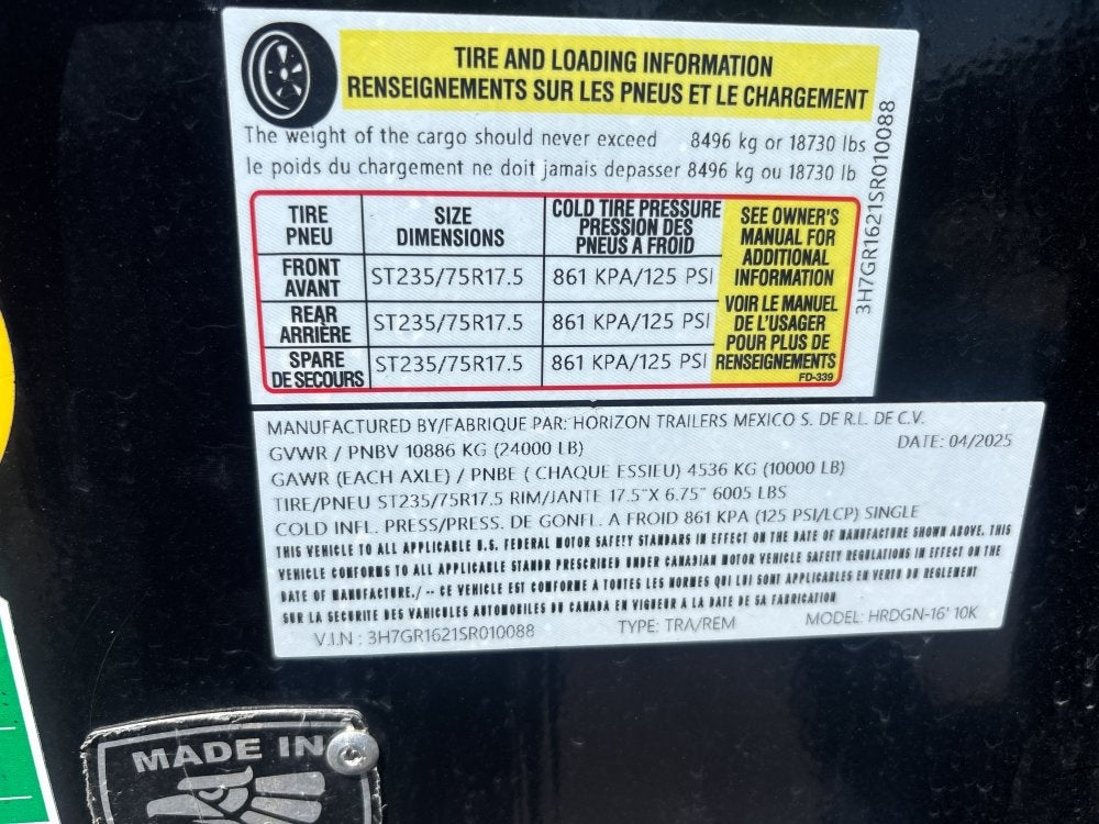 Horizon 16' HRD GN Roll off Bundle (2) 10k Axles + 2 Bins w/ 6' Walls - Roll Off Packages/RO 16' Gooseneck - Stryker Dealership Group