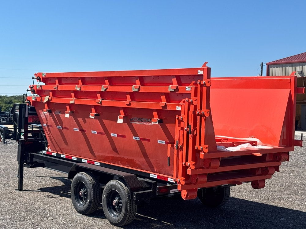 Horizon 16' HRD GN Roll off Bundle (2) 10k Axles + 3 Bins w/ 4' Walls - Roll Off Packages/RO 16' Gooseneck - Stryker Dealership Group