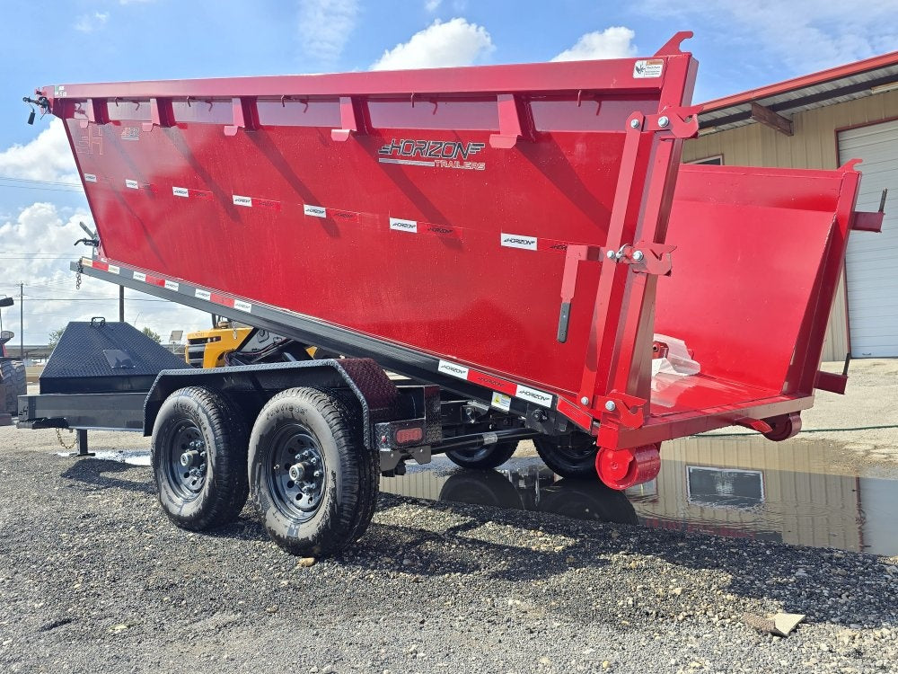 Horizon 16' RDZ BP Roll off Bundle (2) 7k Axles + 1 Bin w/ 4' Walls - Roll Off Packages - RO 16' Bumper Pull - Stryker Dealership Group