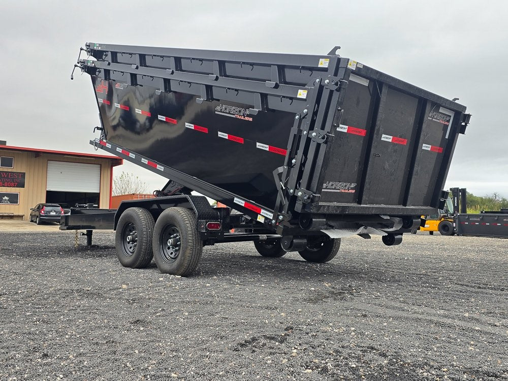 Horizon 16' RDZ BP Roll off Bundle (2) 7k Axles + 2 Bins w/ 4' Walls - Roll Off Packages - RO 16' Bumper Pull - Stryker Dealership Group