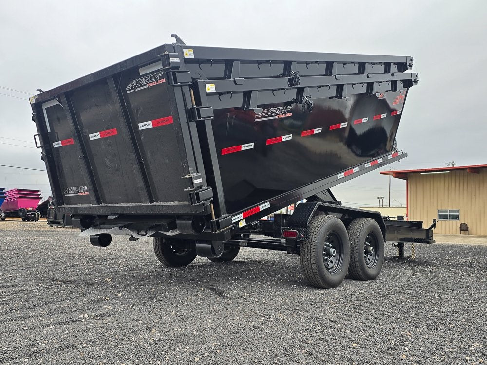 Horizon 16' RDZ BP Roll off Bundle (2) 7k Axles + 2 Bins w/ 4' Walls - Roll Off Packages - RO 16' Bumper Pull - Stryker Dealership Group
