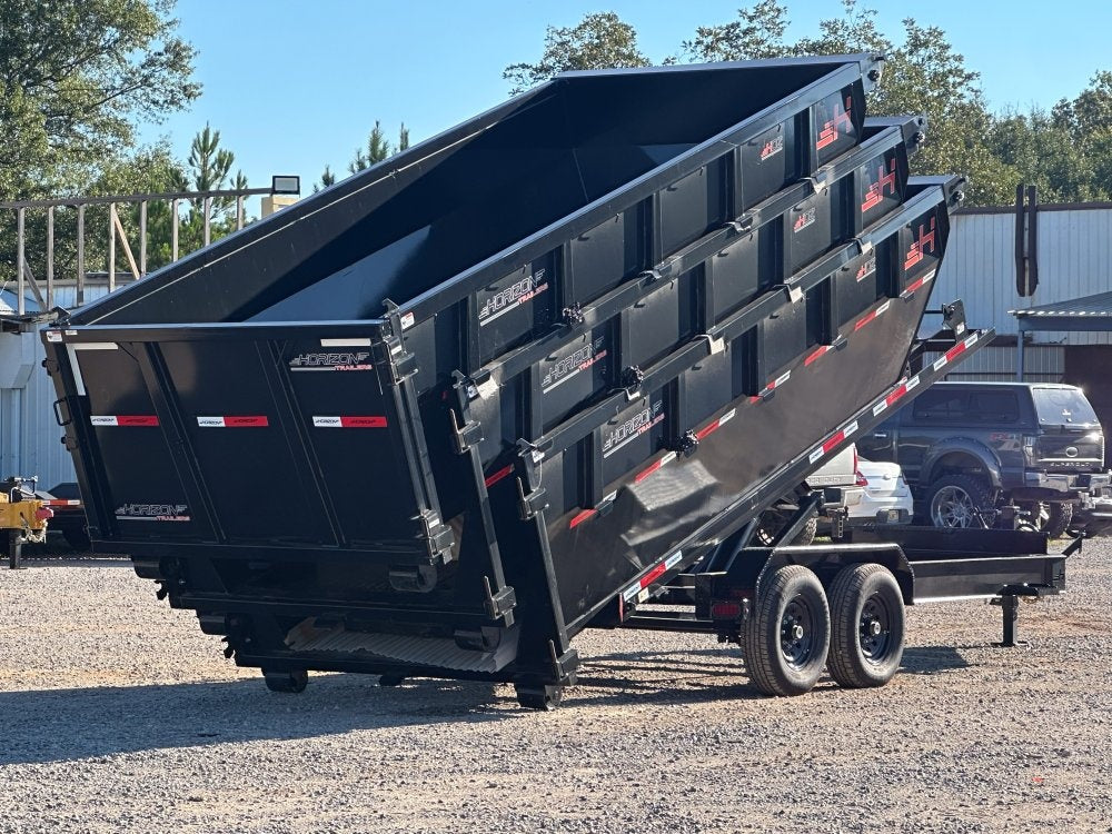 Horizon 16' RDZ BP Roll off Bundle (2) 7k Axles + 3 Bins w/ 4' Walls - Roll Off Packages/RO 16' Bumper Pull - Stryker Dealership Group