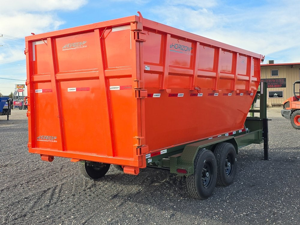 Horizon 16' RDZ GN Roll off Bundle (2) 7k Axles + 1 Bin w/ 6' Walls - Roll Off Packages/RO 16' Gooseneck - Stryker Dealership Group