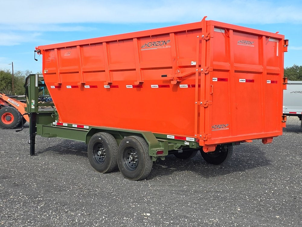 Horizon 16' RDZ GN Roll off Bundle (2) 7k Axles + 1 Bin w/ 6' Walls - Roll Off Packages/RO 16' Gooseneck - Stryker Dealership Group