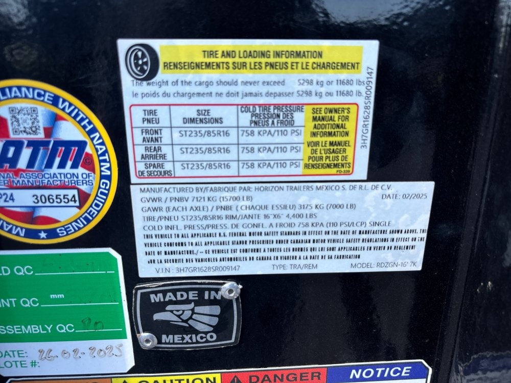 Horizon 16' RDZ GN Roll off Bundle (2) 7k Axles + 2 Bins w/ 6' Walls - Roll Off Packages/RO 16' Gooseneck - Stryker Dealership Group