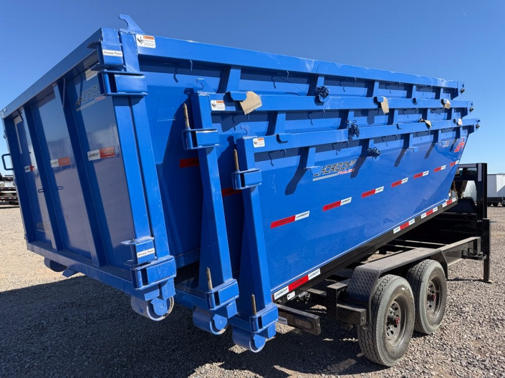 Horizon 16' RDZ GN Roll off Bundle (2) 7k Axles + 3 Bins w/ 4' Walls - Roll Off Packages - RO 16' Gooseneck - Stryker Dealership Group