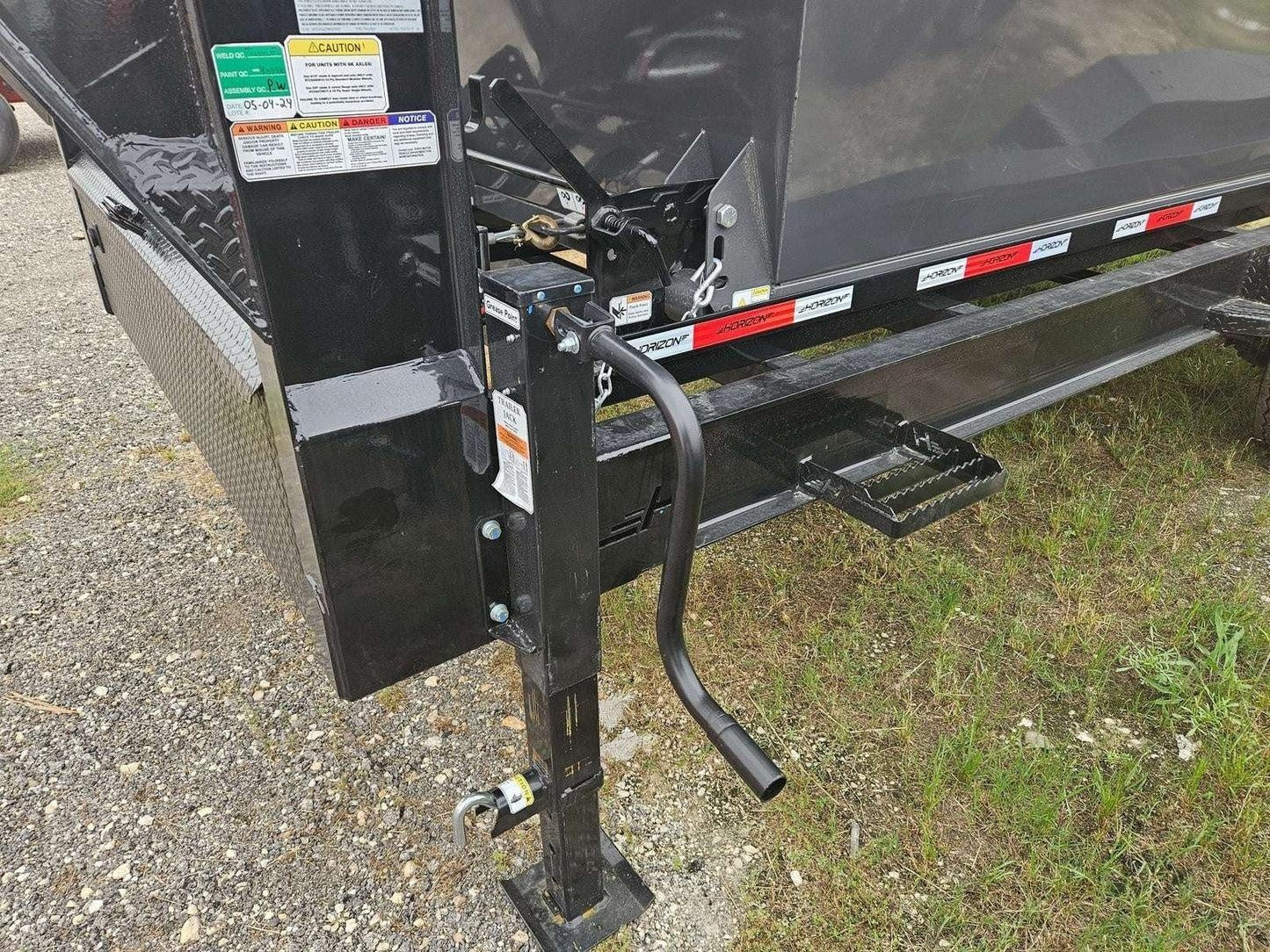 Horizon 16' RDZ GN Roll off Bundle (2) 7k Axles + 3 Bins w/ 4' Walls HZN16GN7K4FTEDZ3GrayFL - Ghost ROP - Stryker Dealership Group