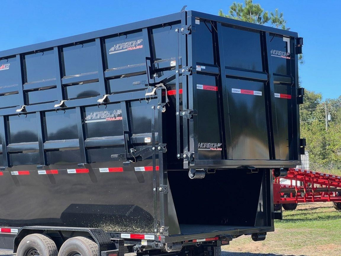 Horizon 16' RDZ GN Roll off Bundle (2) 8k Axles + 2 Bins w/ 6' Walls HZN16GN8K6FTEDZ3BLKTX - Ghost ROP - Stryker Dealership Group