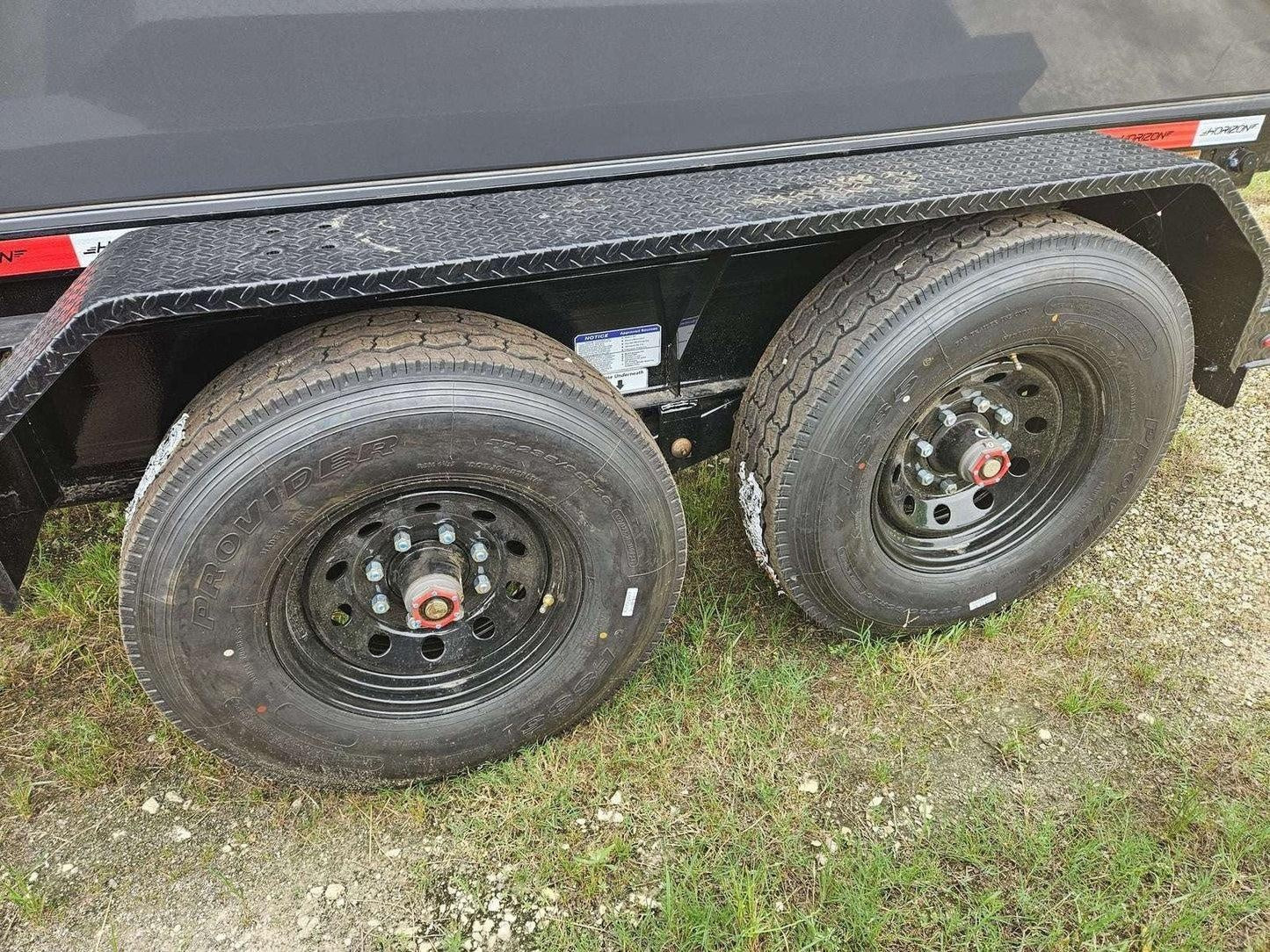 Horizon 16' RDZ GN Roll off Bundle (2) 8k Axles + 3 Bins w/ 4' Walls HZN16GN8K4FTEDZ3GrayFL - Ghost ROP - Stryker Dealership Group