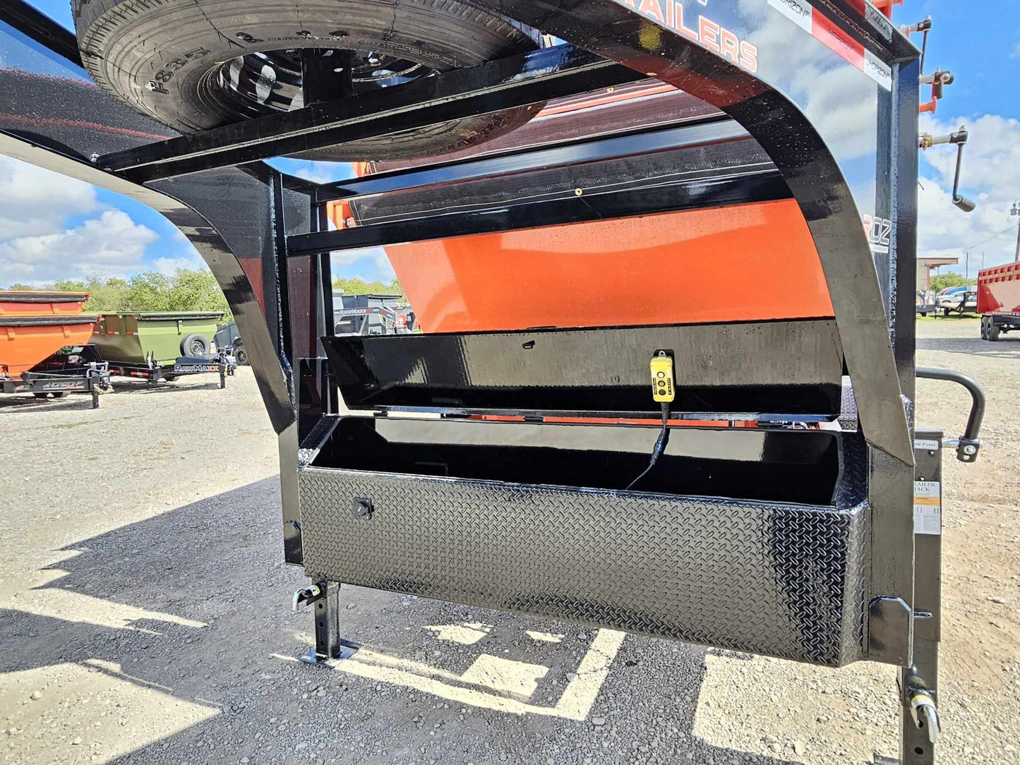 Horizon 16' RDZ GN Roll off Bundle (2) 8k Axles + 3 Bins w/ 4' Walls HZN16GN8K4FTEDZ3ORANGEFL - Ghost ROP - Stryker Dealership Group