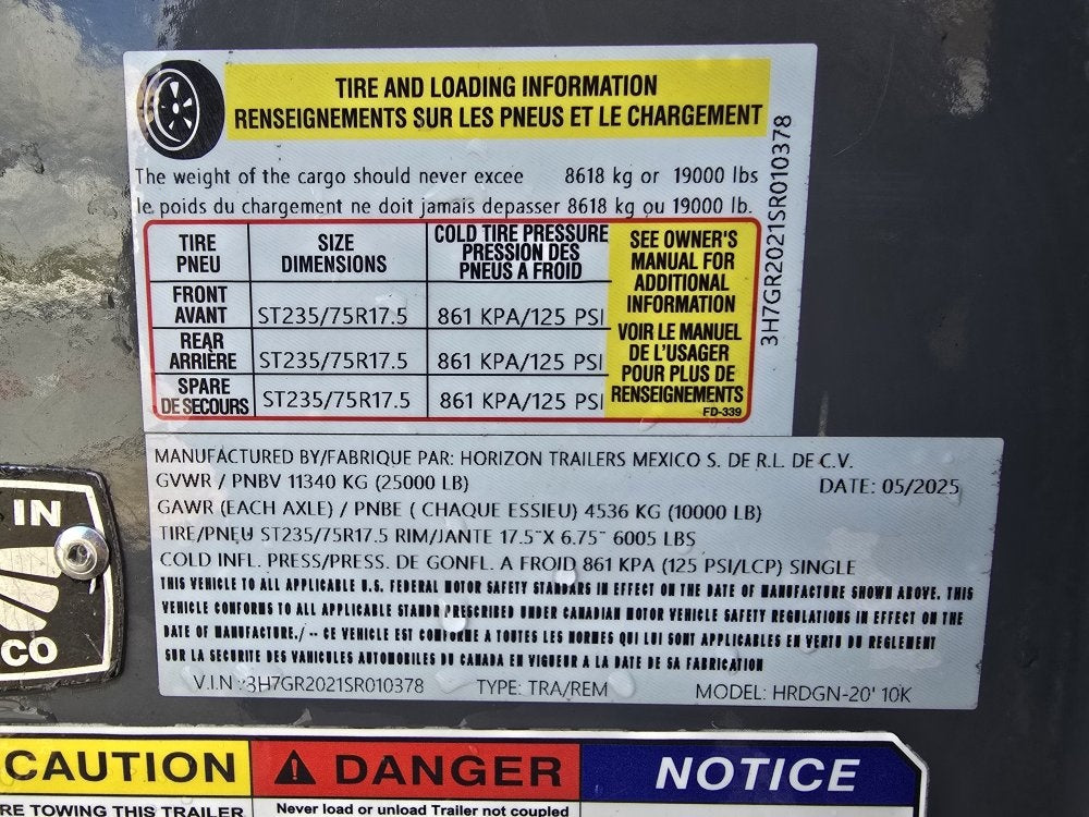 Horizon 20' HRD GN Roll off Bundle (2) 10k Axles + 1 Bin w/ 4' Walls - Roll Off Packages/RO 20' Gooseneck - Stryker Dealership Group