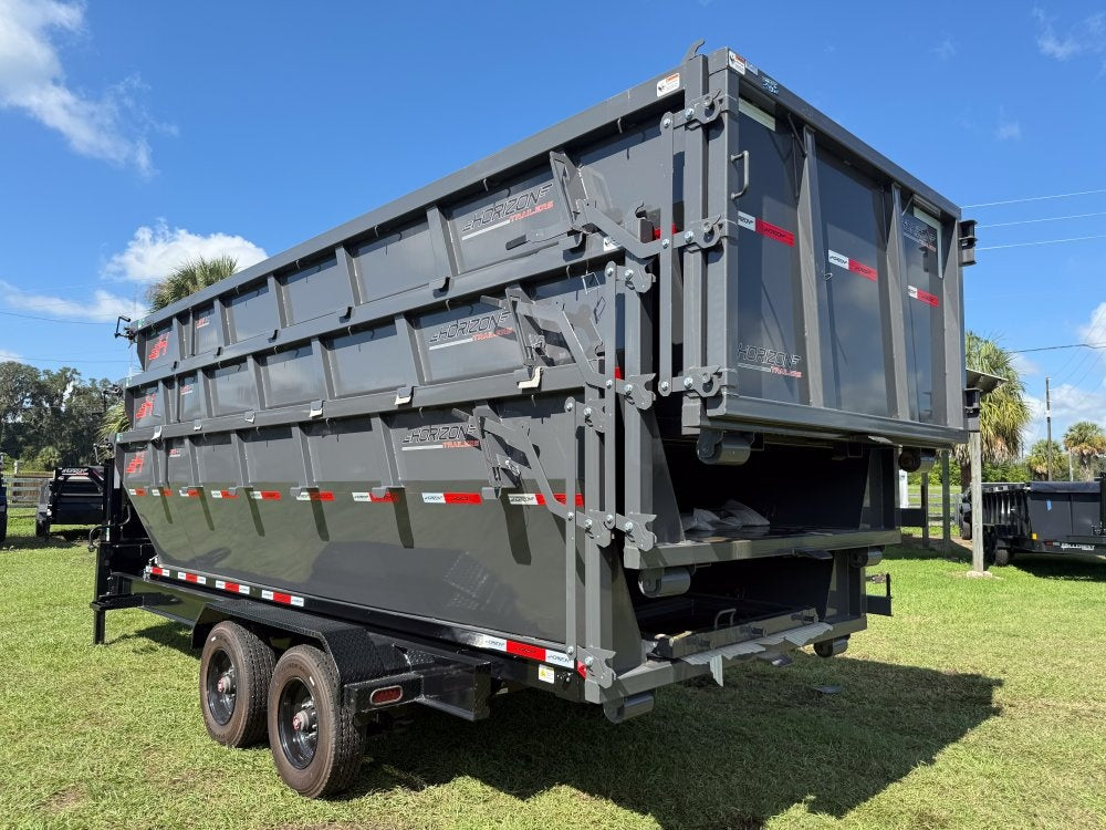 Horizon 20' HRD GN Roll off Bundle (2) 10k Axles + 3 Bins w/ 4' Walls - Roll Off Packages/RO 20' Gooseneck - Stryker Dealership Group