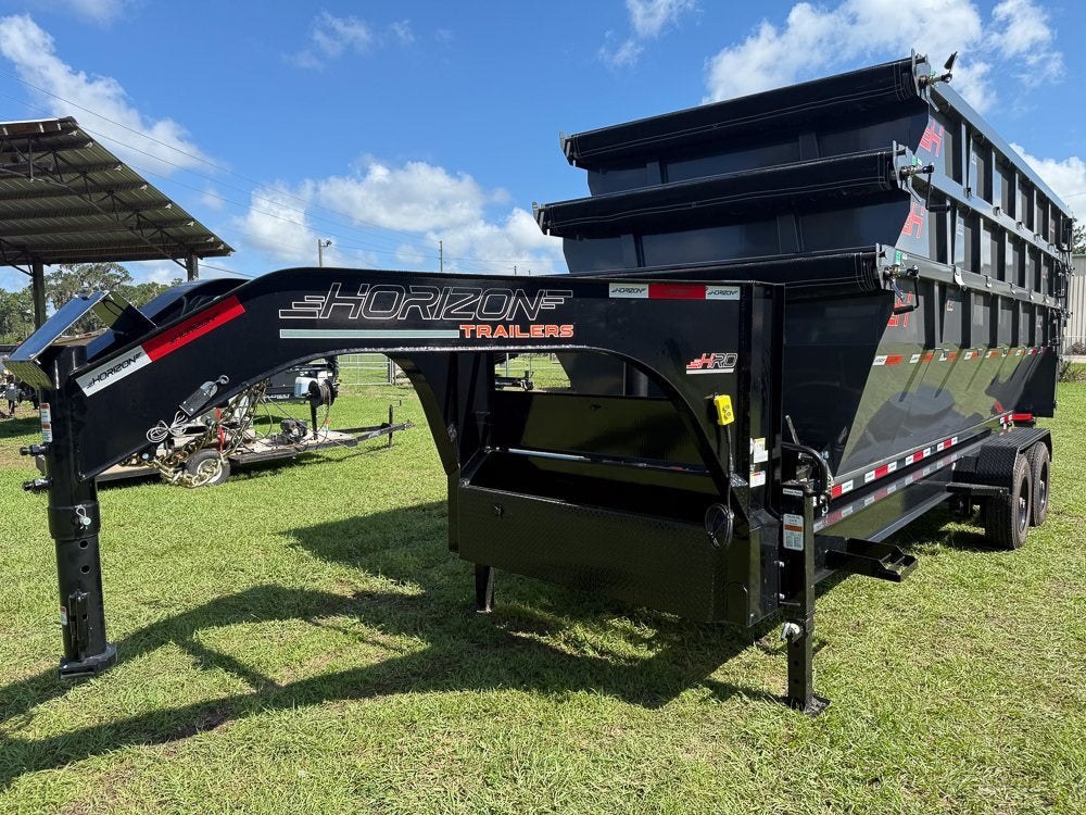 Horizon 20' HRD GN Roll off Bundle (2) 10k Axles + 3 Bins w/ 4' Walls - Roll Off Packages/RO 20' Gooseneck - Stryker Dealership Group
