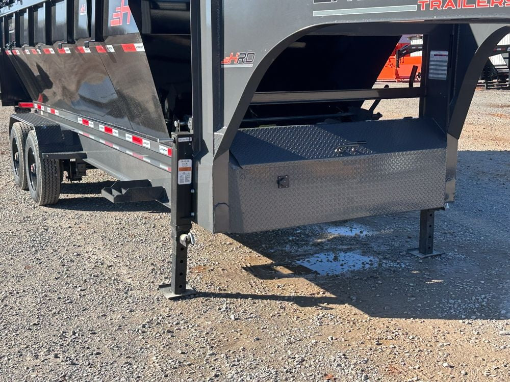 Horizon 20' HRD GN Roll off Bundle (2) 10k Axles + 3 Bins w/ 4' Walls HZN20GN10K4FTEDZ3BLKFL - Ghost ROP - Stryker Dealership Group