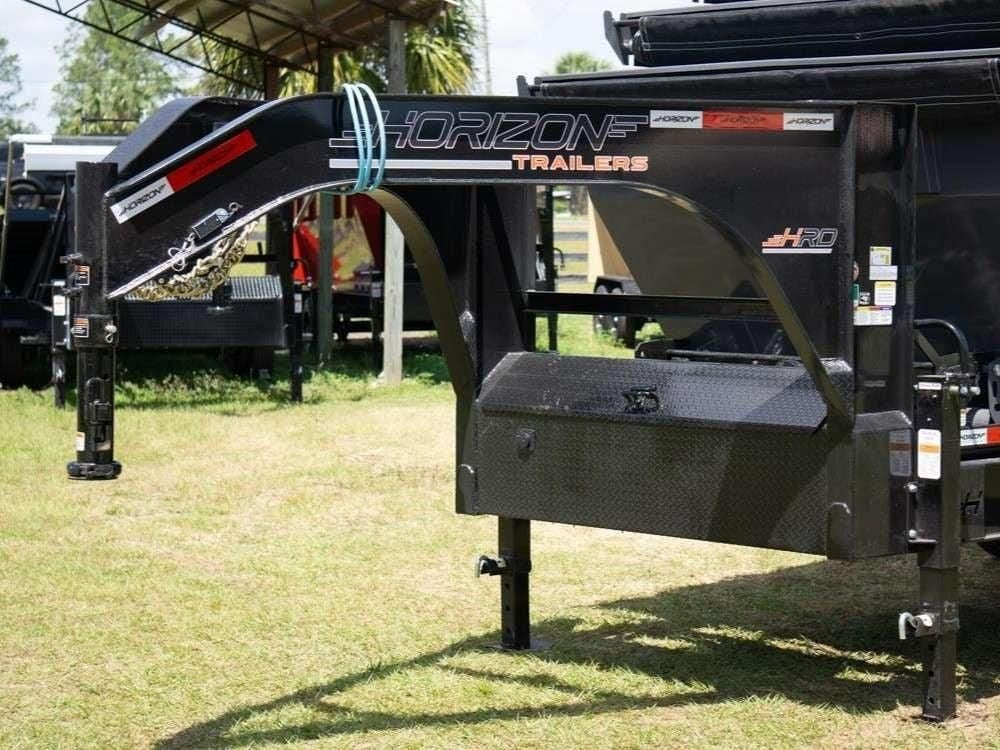 Horizon 20' HRD GN Roll off Bundle (2) 10k Axles + 3 Bins w/ 4' Walls HZN20GN10K4FTEDZ3GrayAL - Ghost ROP - Stryker Dealership Group