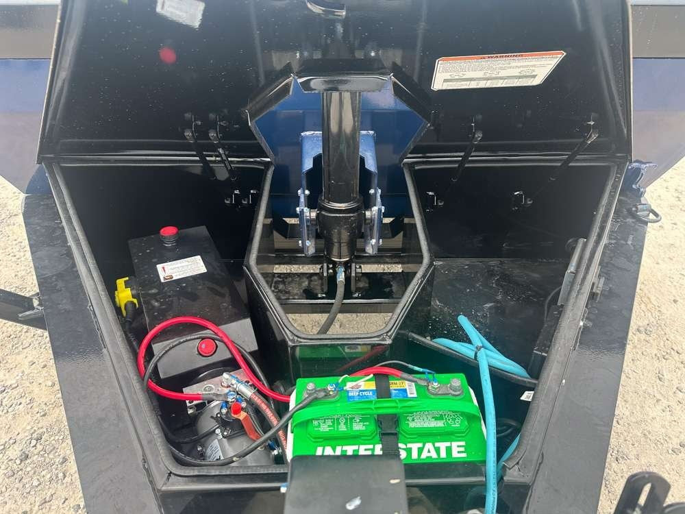 LZ7 14' BP Telescopic Dump Trailer Navy Blue - (2) 7k Axles - Spare Tire - 3 Way Door - 3" Ramps - T - Dump Trailers - Stryker Dealership Group