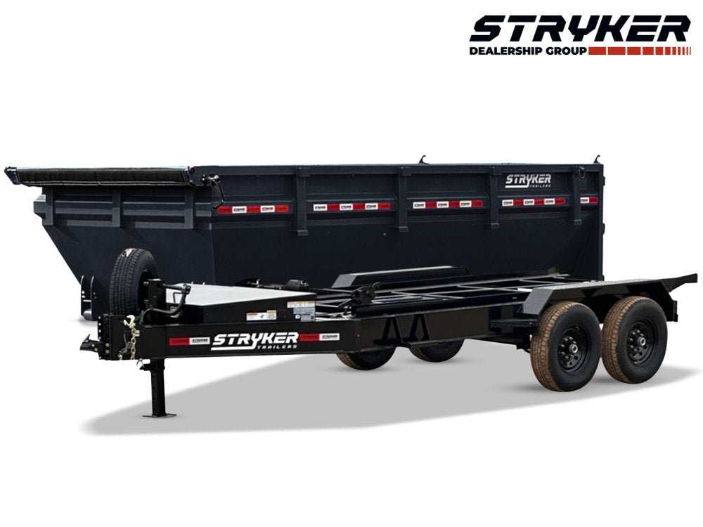 Stryker 16' BP Roll off Bundle (2) 7k Axles + 1 Bin w/ 4' Walls 2549-C - Stryker Dealership Group